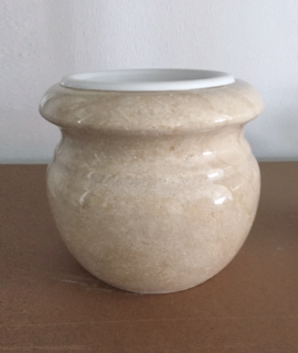 Vaso in marmo travertino